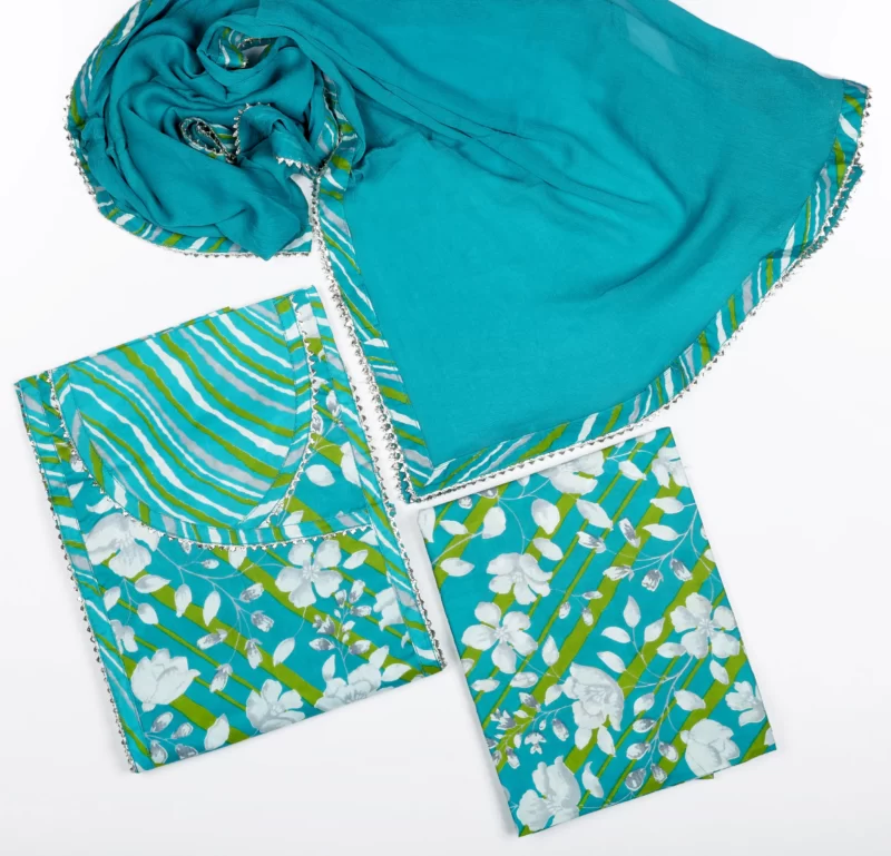 White Self Design Printed Cotton Dupatta